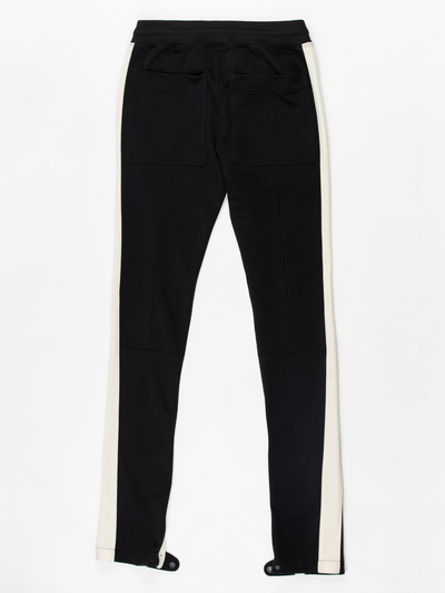 'Silk Black' Double Stripe Track Pants
